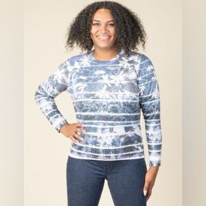 PAPA Long Sleeve Crew Neck Printed Sweater